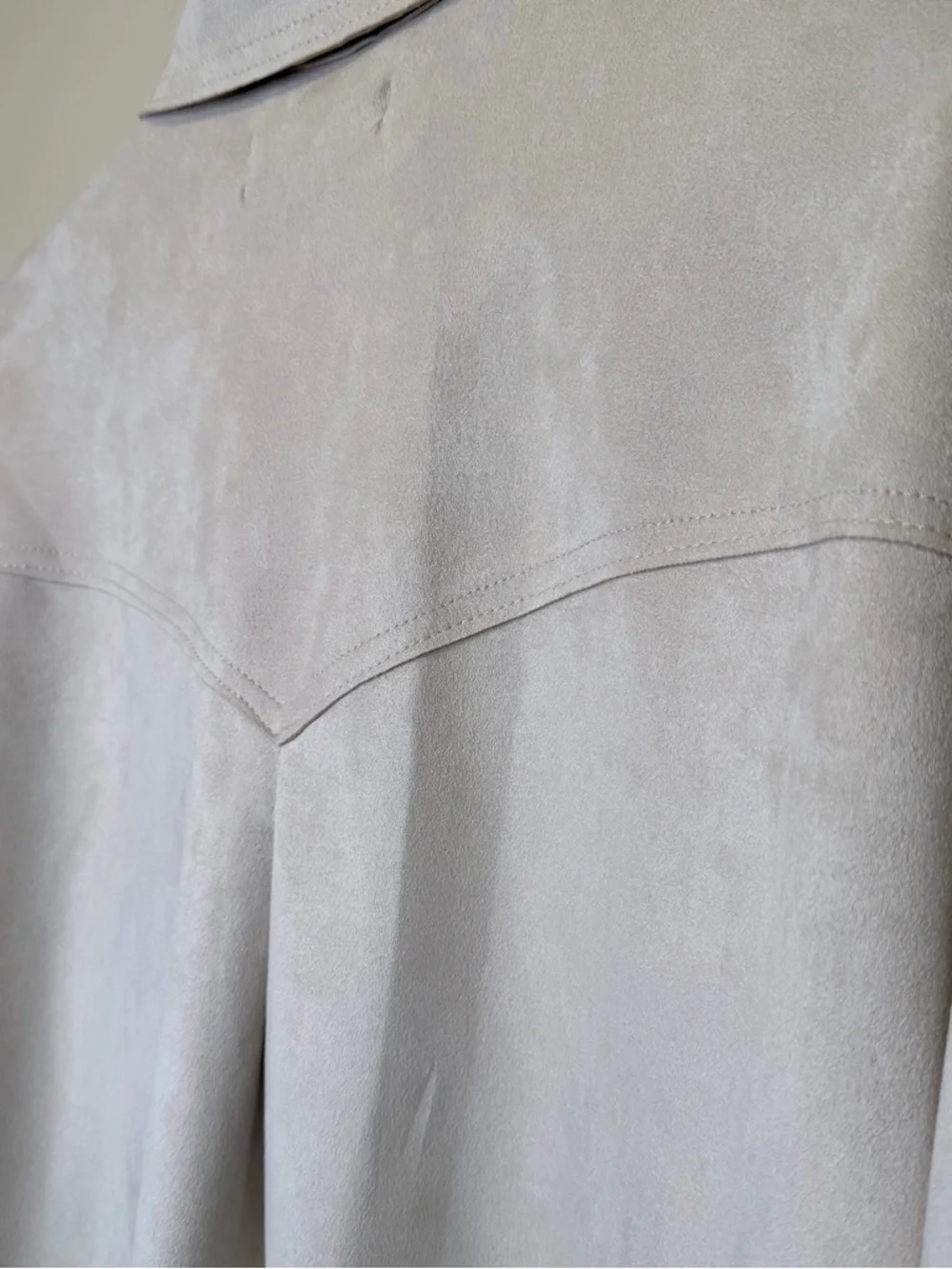 Philosophy | Anthro Faux Leather Butter Soft Tan Utility Jacket Relaxed Shacket - Picture 10 of 14
